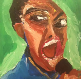 The Jazz Singer, 50 x 60 - inch acrylic on canvas
