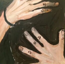 Mercy Hands, 50 x 60 - inch acrylic on canvas