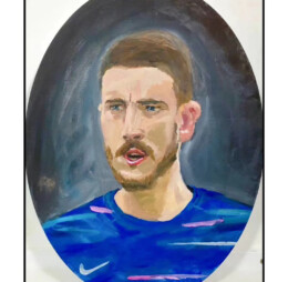 Lionel Messi, Acrylic on canvas, painted at age 12