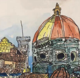 The Cathedral Dome Series, 30 x 40 - inch water color